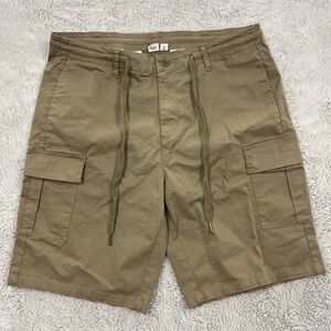 Tentree | Twill Cargo Khaki Organic Cotton Shorts | Size 34
